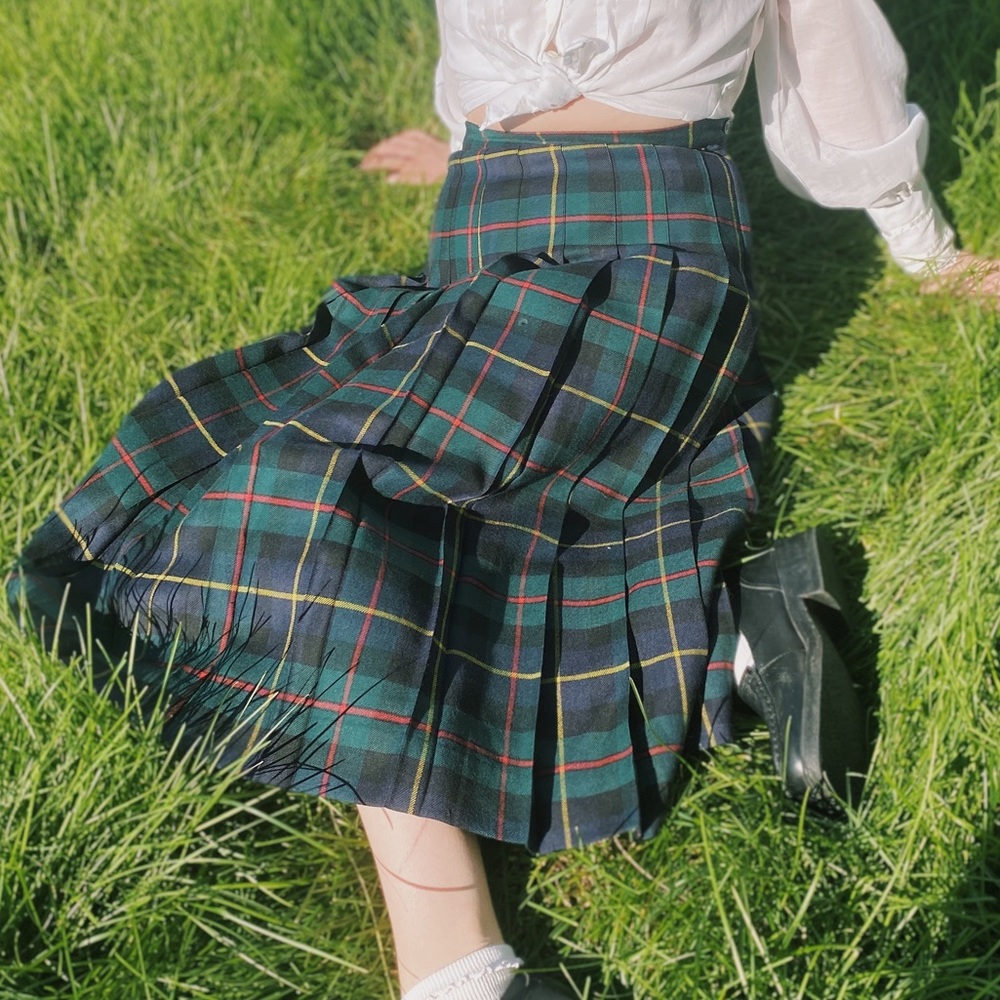 SOLD Jack Frost Woolen Wear Pleated Plaid Skirt